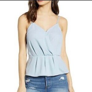 NWT Leith Baby Blue Sleeveless Top Size XL